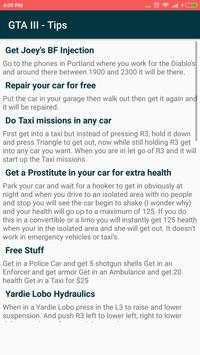 Grand GTA III Cheats screenshot 2