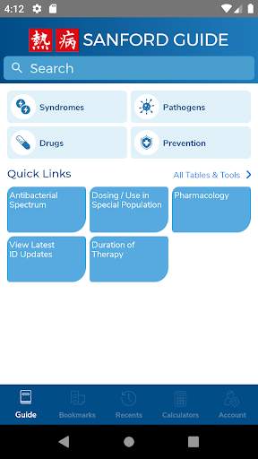 Sanford Guide:Antimicrobial Rx screenshot 1