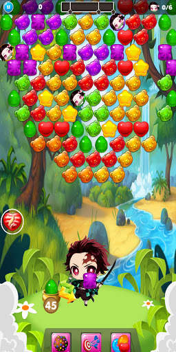 Nezuko Tanjiro Candy Bubble Shooter Rescue screenshot 2