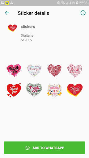 Thank you stickers for WhatsApp screenshot 3