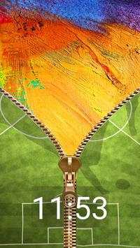 Futebol Ziper Tela De Bloqueio screenshot 6