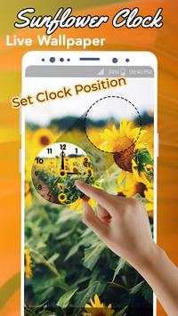 Sunflower Clock Live Wallpaper screenshot 4