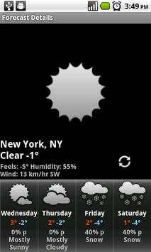 Sense Analog Glass Clock 4x2 screenshot 3