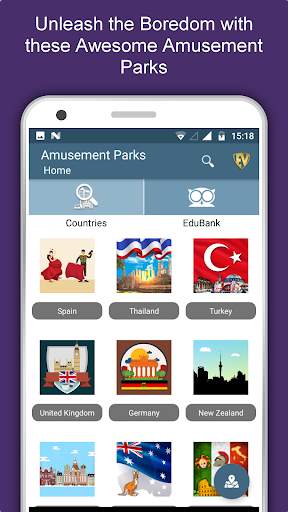 Famous Amusement Parks Travel & Explore Guide screenshot 1