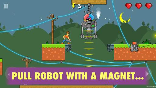 High Voltage 2D — Robots Attack Battle Platformer screenshot 4