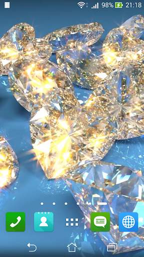 Golden Diamonds Live Wallpaper Free screenshot 2