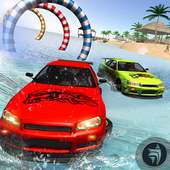 Water Surfing Car Racing Stunt logo