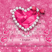 Glitter Pink Keyboard Theme иконка