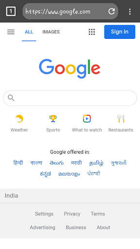 Web Browser for Android screenshot 2