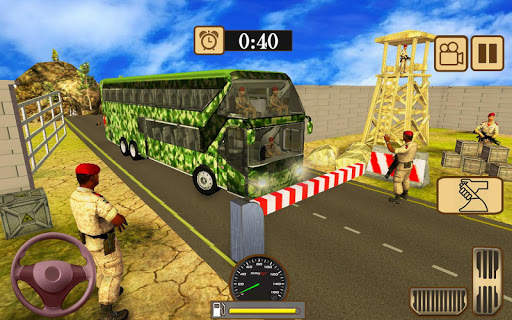 Offroad US Army Bus Driving simulator 2019 screenshot 3