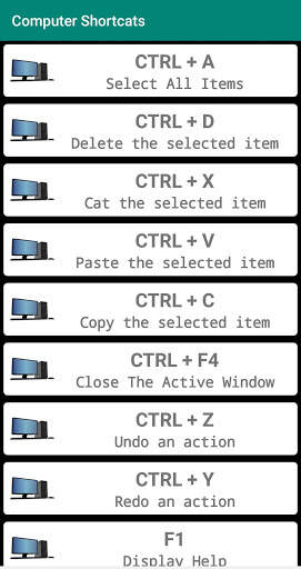 Computer Shortcuts скриншот 2