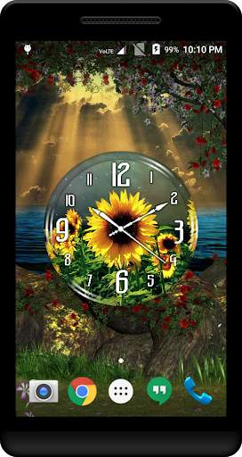 Sunflower Clock Live Wallpaper screenshot 4