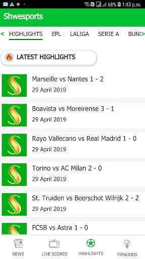 Shwe Sports screenshot 1