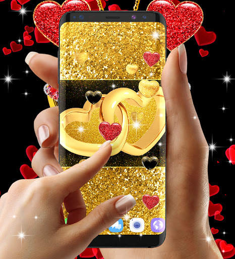 Gold glitter live wallpaper screenshot 3