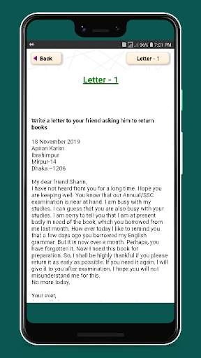 English Letter & Application Writing Offline screenshot 5