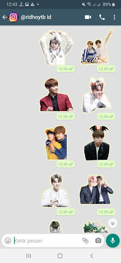 Stiker WA JiKook BTS WAStickerApps screenshot 5