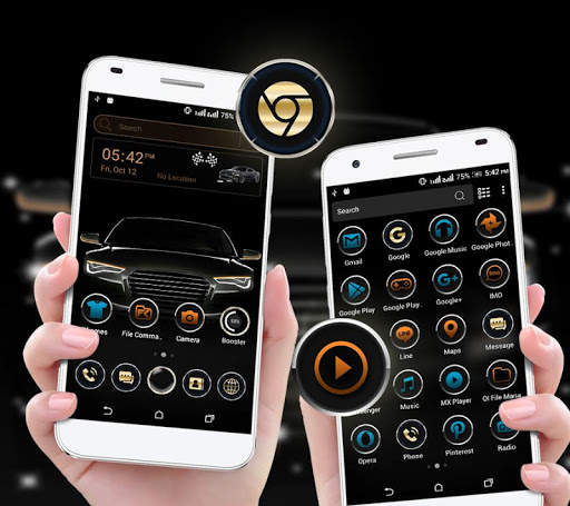 Black Car Launcher Theme screenshot 1