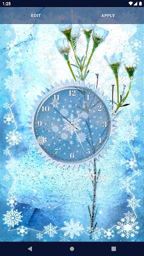 Winter Snow Clock Wallpaper screenshot 3
