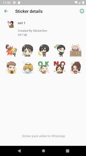 Attack On Tittan Sticker WA screenshot 2