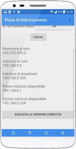 Piano di Indirizzamento (Strumenti di rete) screenshot 3