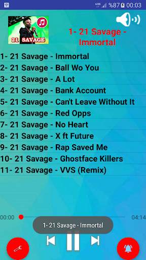 21 Savage Best Songs Ringtone - Listen Offline. screenshot 2