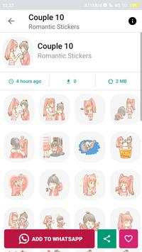 Couple - Romance Stickers For WhatsApps screenshot 5
