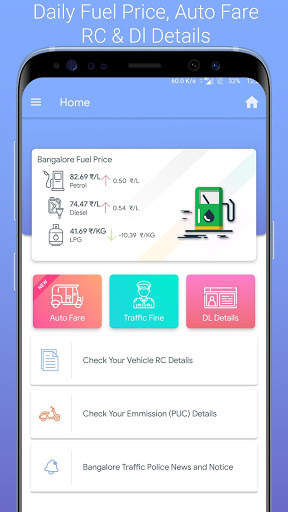 Bangalore Traffic Ticket Challan Check Auto Fare screenshot 1