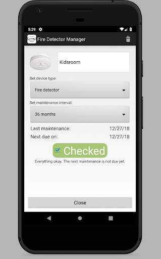 Fire Detector maintenance Manager screenshot 2