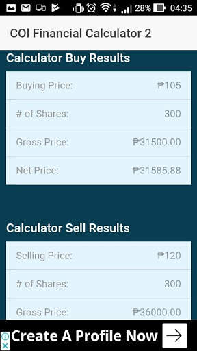 COL Financial Calculator  V2 screenshot 3