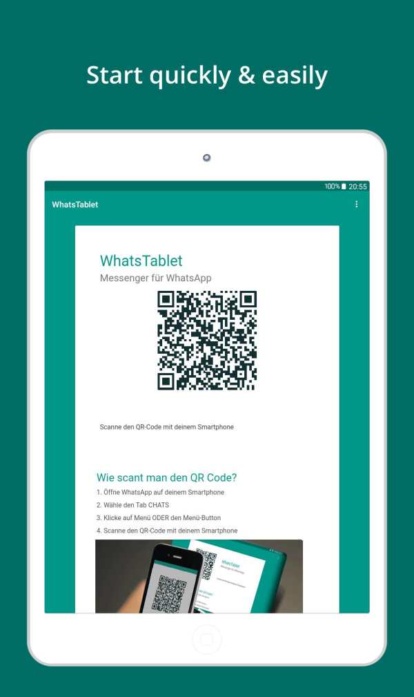 Tablet for WhatsApp screenshot 1