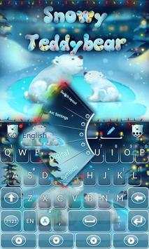 Snowy Teddy GO Keyboard Theme screenshot 1