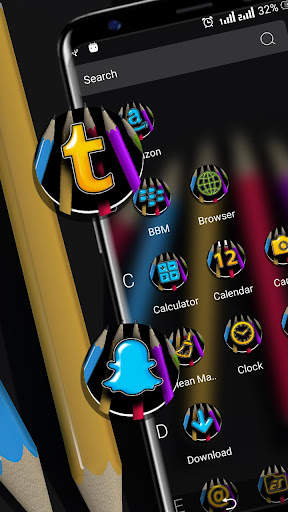 Colorful Pencil Theme Launcher screenshot 3