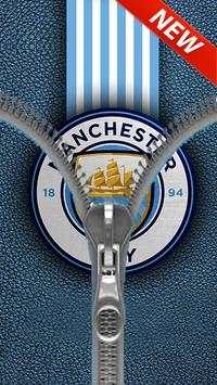 Man City Zipper Lock Screen screenshot 2