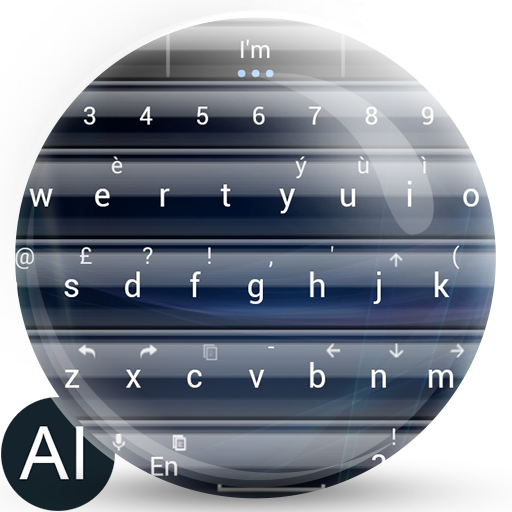 AI Keyboard Theme Glass Blue icon