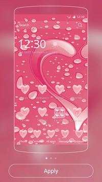 Pink love dew theme waterdrop screenshot 1