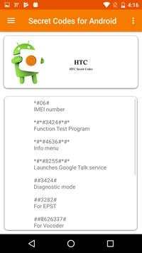 Secret Codes for Android *# screenshot 5