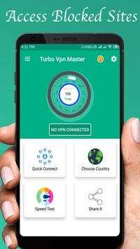 Turbo VPN - Unlimited Free VPN Master screenshot 1
