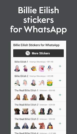 Billie Eilish Stickers for WhatsApp screenshot 1