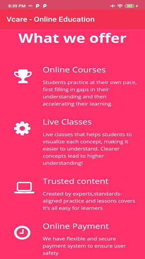 Vcare - Online Education App screenshot 5