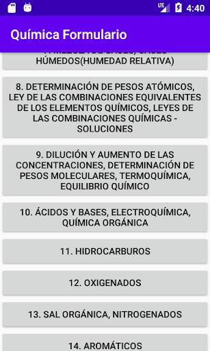 Formulario de Química Gratis screenshot 2