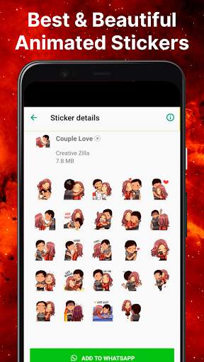 Animated/GIF Love Stickers for WhatsApp screenshot 1