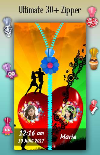 Love Zipper Lock Screen screenshot 3