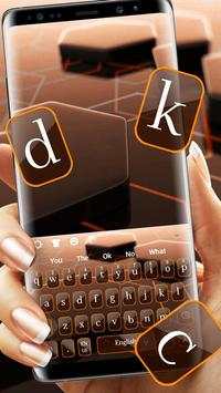 Orange Hexahedron Keyboard Theme screenshot 2
