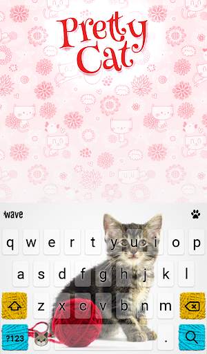 Pretty Cat Animated Keyboard   Live Wallpaper screenshot 2