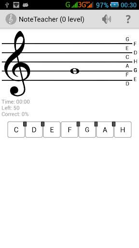 NoteTeacher with Metronome and Tuner screenshot 1