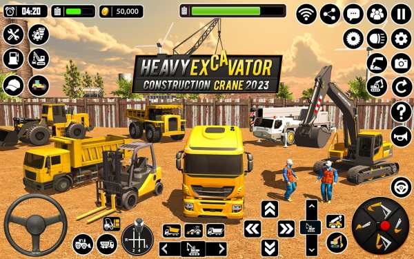 Excavator Machine Crane Sim 3D screenshot 1