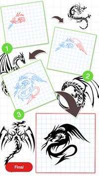 Learn How To Draw A Dragon 2018 2 تصوير الشاشة