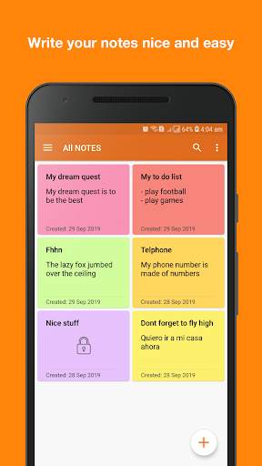 Note Me - Colorful, Lock, Reminders, Light weight screenshot 1