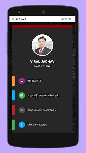 Digital Business Card Maker App by Make My vCard screenshot 12