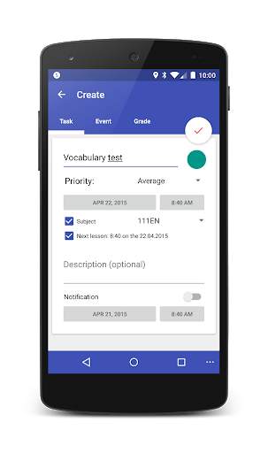 School-Organizer - Timetable, Tasks and Grades screenshot 7